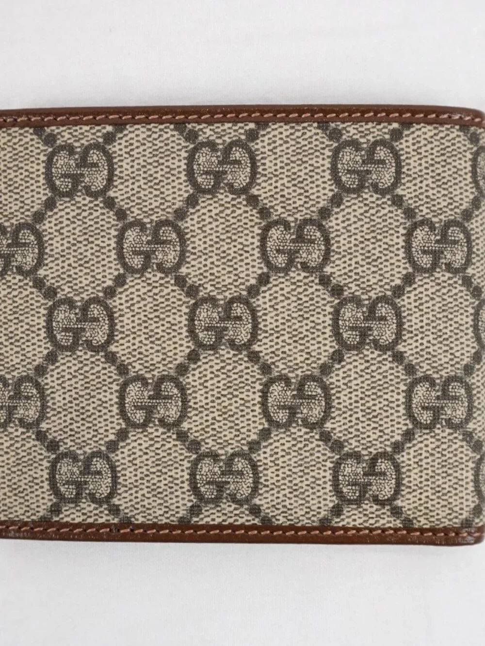 Gucci GG Supreme Logo Bifold Wallet In Beige & Brown Coated Canvas With Dust Bag - Picture 3 of 13